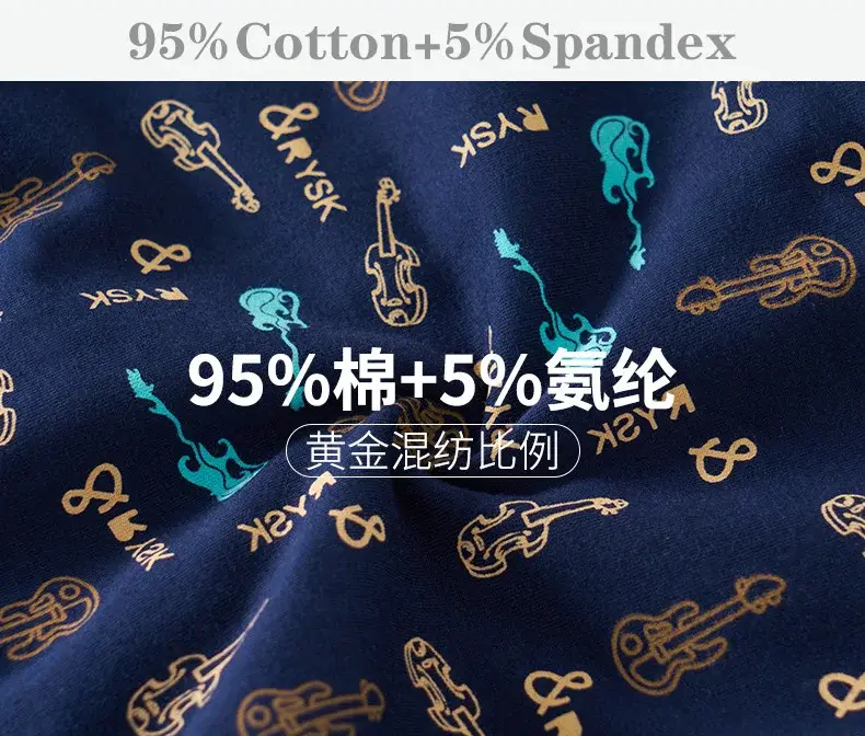 Cotton Man's Underwear Plus Size Briefs Sexy Underpants Breathable Briefs Bikini Gay Print Shorts Cueca Male Panties — image 2