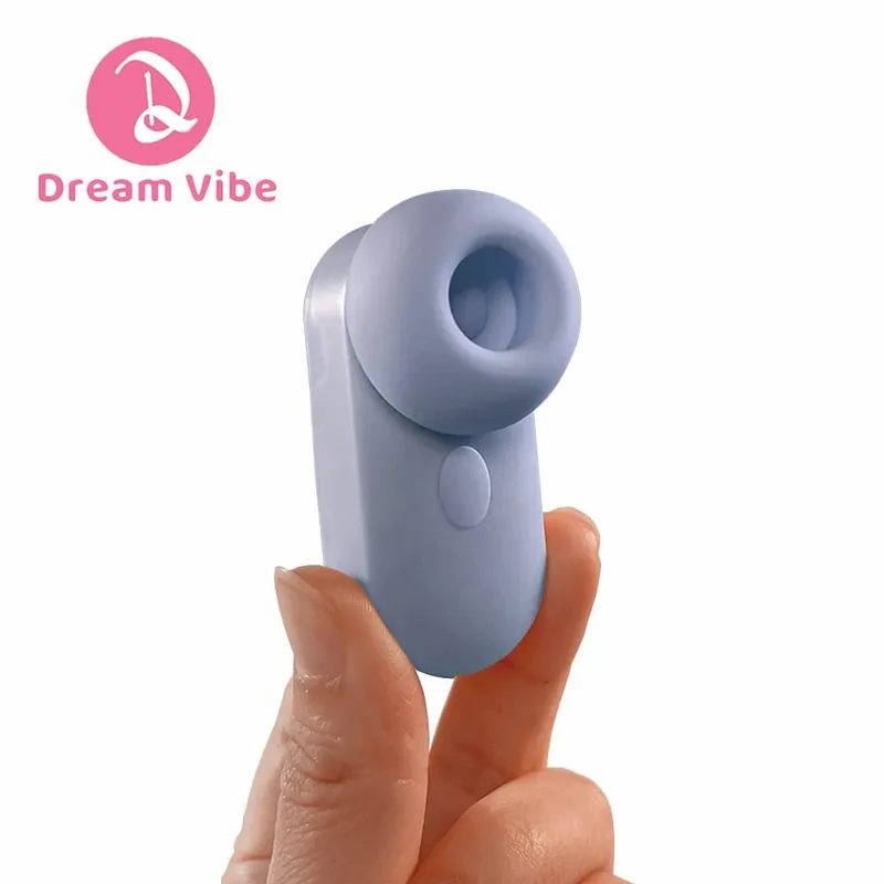 Dream Vibe Echo 2-in-1Mini Sucker Earphone Shaped Yellow Tapping and Sucking Vibrator Sex Toy Woman Nipple Clitorial Massager