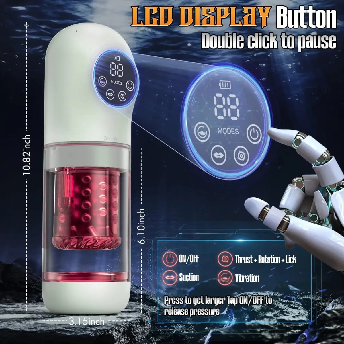 Automatic Rotating Sucking Male Masturbator Penis Pump Thrusting Licking Sex Machine Stroker Pocket Pussy Adult Sex Toys for Men