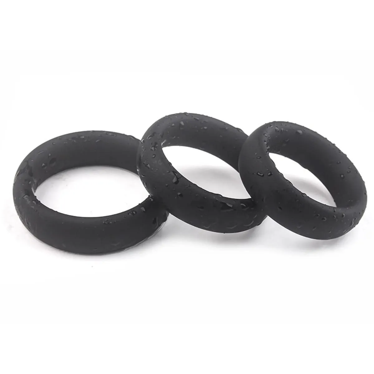 3 Pieces Male Cock Ring Penis Ring Delay Ejaculation Scrotal Binding Ball Stretcher Silicone Cockring Sex Toy For Men — image 5