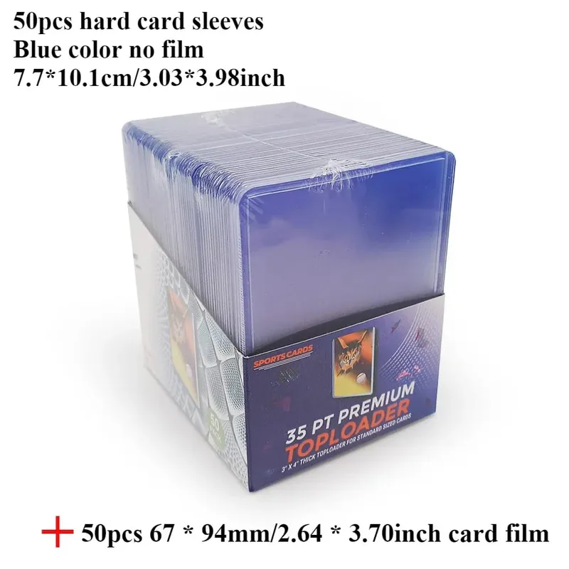 3"X4" Card Sleeves Top Loaders Baseball Trading Sports Football Card Protectors Hard Plastic Toploader Cards Holder Penny Sleeve