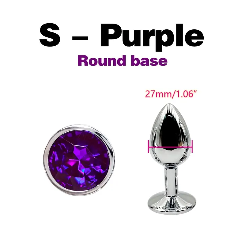 Metal Anal Plug With Gem Base Beginner To Expert 5 Size Butt Plug G-Point Massage Dildos Female/Male Couples Adult Sex Toys