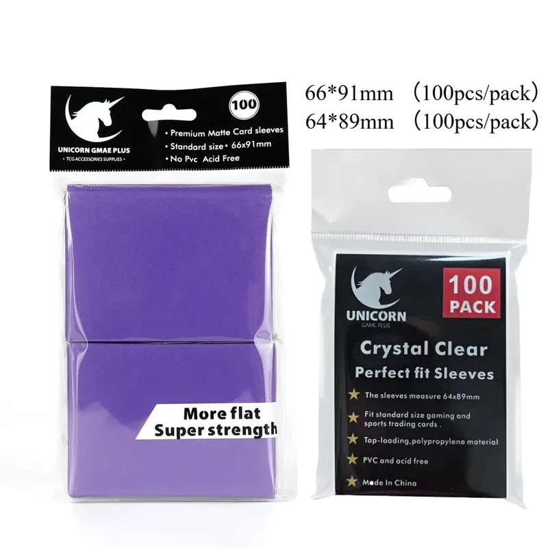 200PCS Card Sleeves Trading Cards Double Layer Matte Standard Size Card Sleeves for Pokemon MTG Baseball Sport Card Board Game