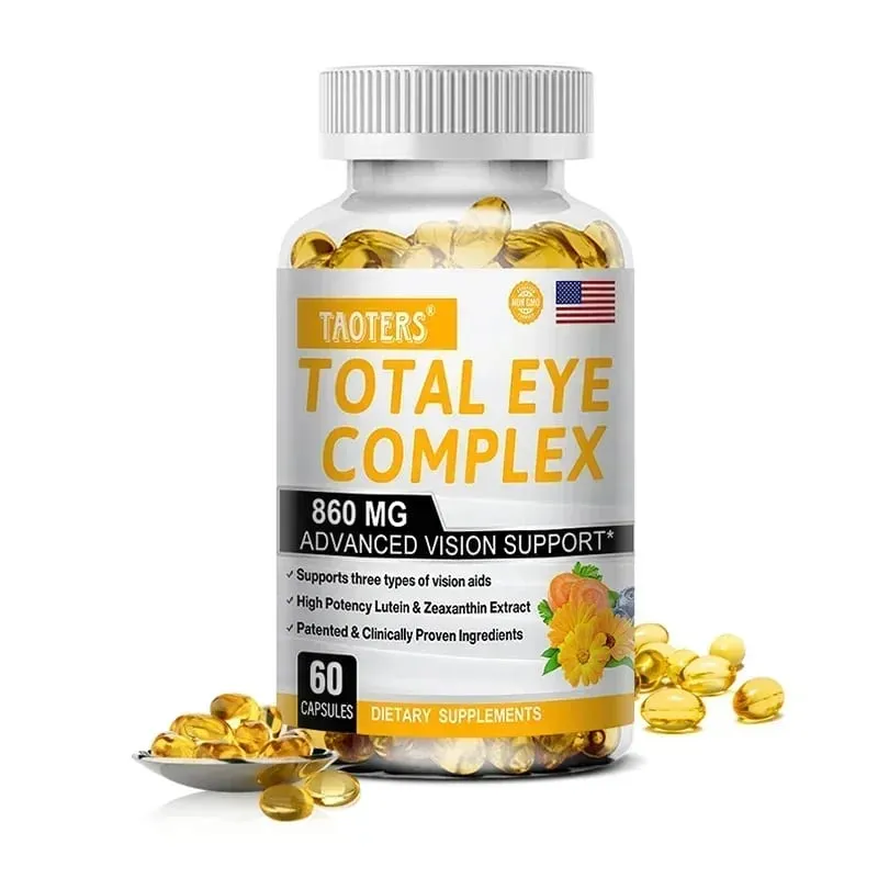 Lutein Göz Kapsülleri 860mg -Sağlıklı Görüşü Desteklemek İçin Zeaksantin Yabanmersini Özü ve A Vitamini Takviyesi Göz Vitaminleri İçerir