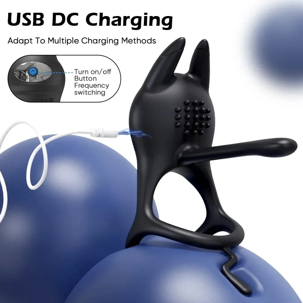 Vibrating Cock Ring Penis Ring for Men Ejaculation Delay Remote Control Penis Extension Clit Stimulator Sex Toy for Couples 18+