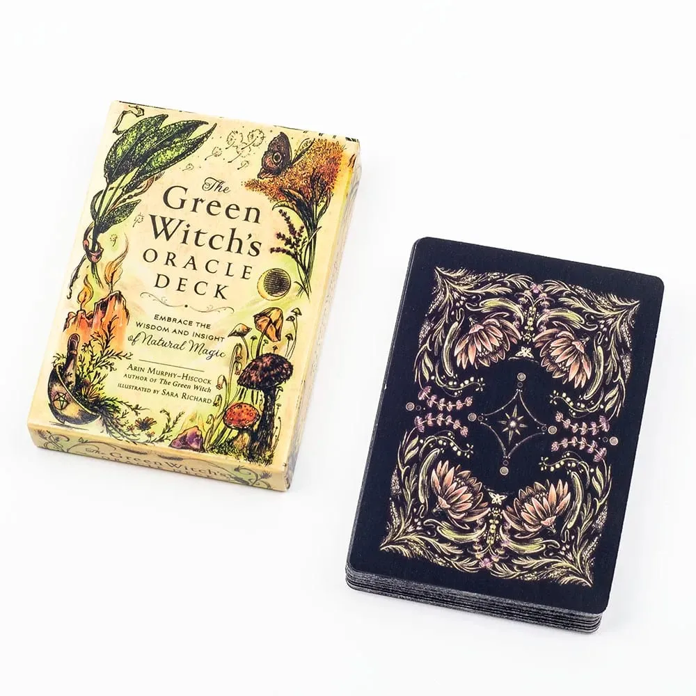 TK119K The Green Witch's Oracle Deck 50Pcs Tarot Leisure Entertainment Game Card Family Gathering Divination Deck 10.3*7.3cm