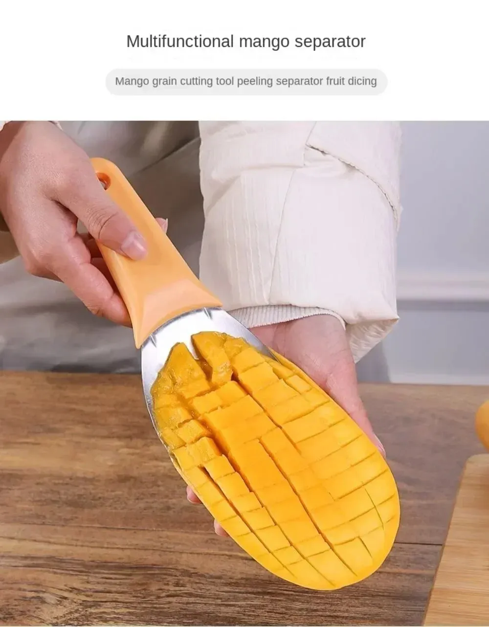 Hot Multifunctional Mango Spoon Mango Knife Cutting Granule Tool Peeler Peeler Mango Avocado Scoop Kitchen Fruit Tool