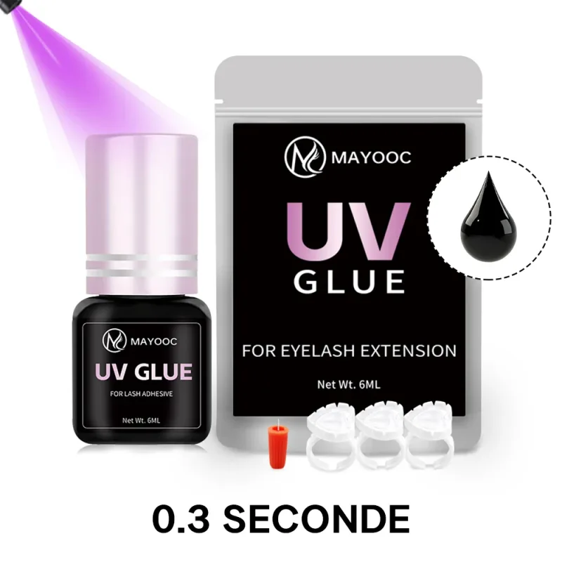UV Eyelash Glue Adhesive Eyelash Extensions 0.1S Fast Drying Strong False Eye Lash Extension Glue Lasting Custom Logo — image 8