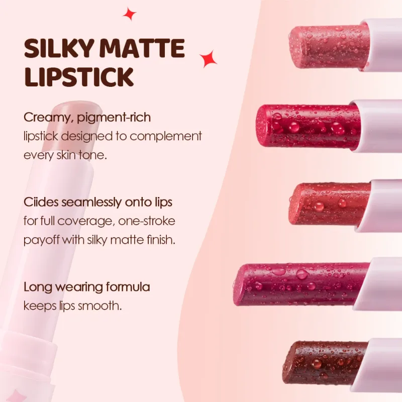 Brown Matte Velvet Lipstick for Makeup 8 Colors Waterproof Matte Contour Tint Lipstick Pen Long Lasting Sexy Pink Red Lip Glaze
