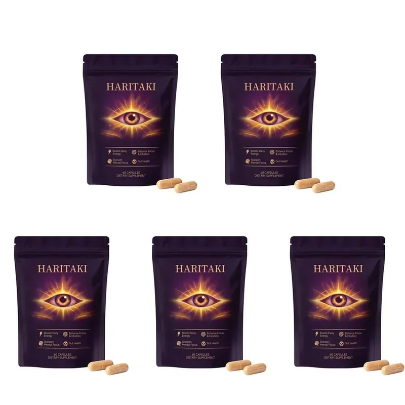 Haritaki Fruit Powder Capsules 500mg Digestive Balance and Gut Health Support Daily Wellness Formula 60 Capsules