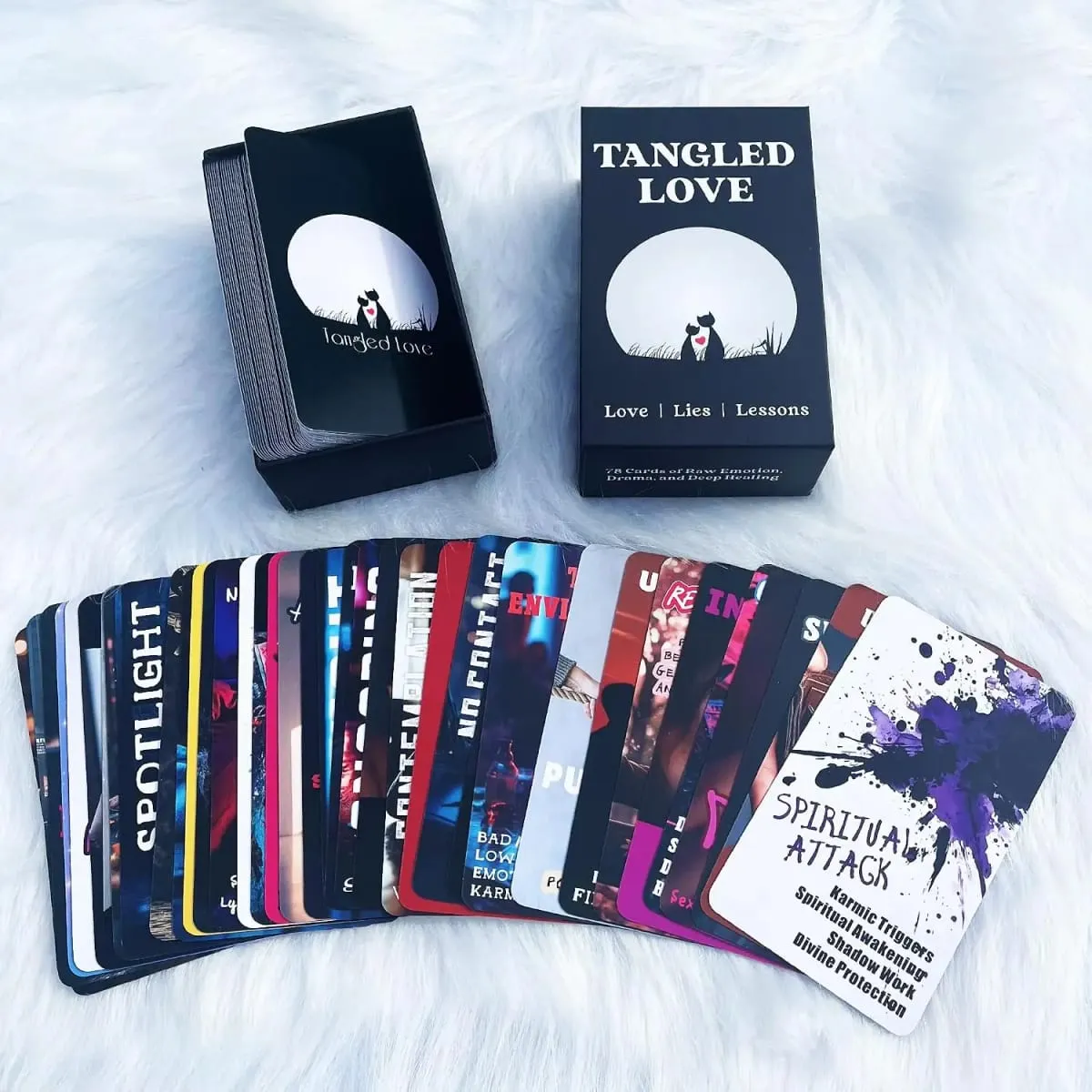 12x7cm Soul Heart ，Tangled Love Card Deck，78Pcs No Manual Card Games Oracle