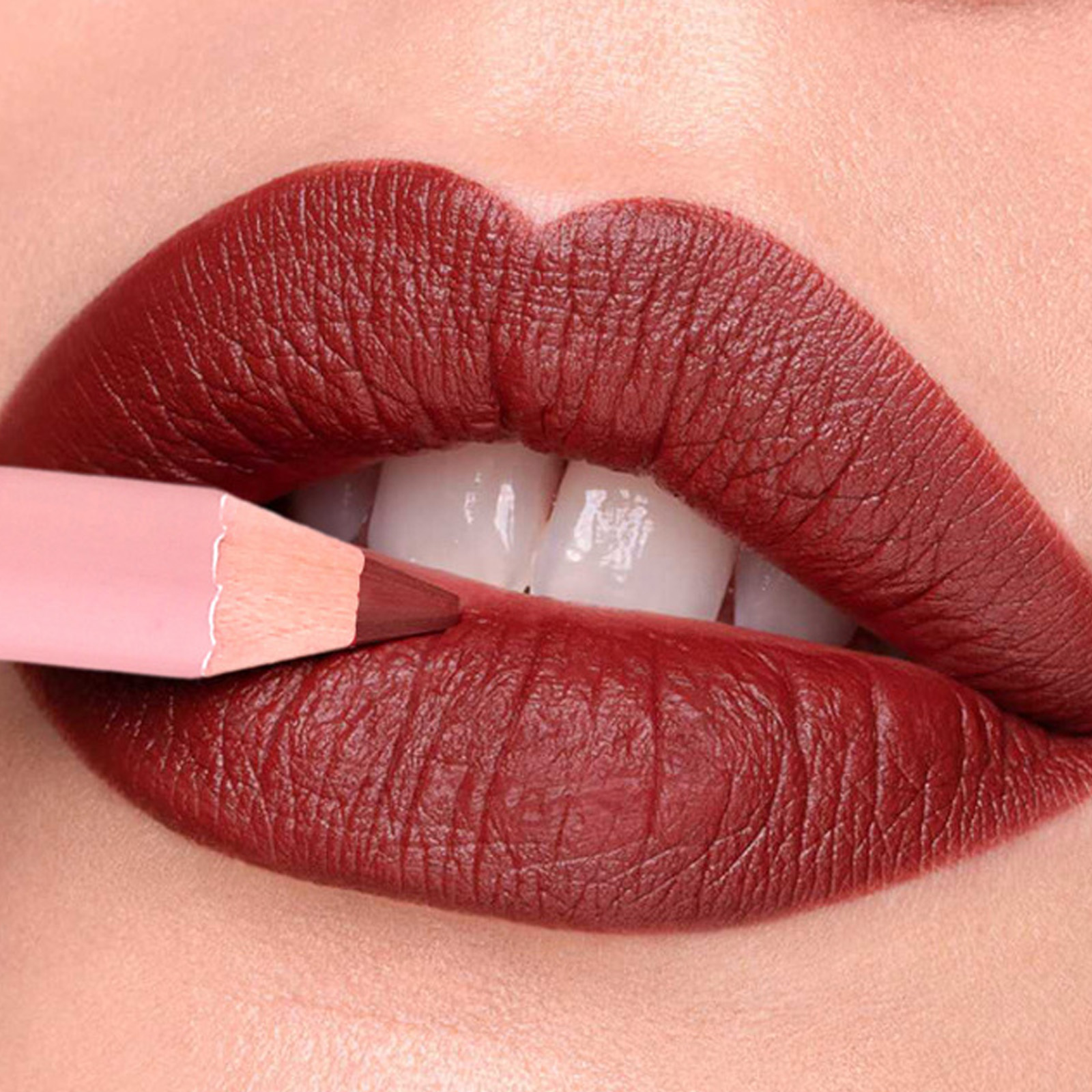 Pensil Lipliner Matte 12 Warna Lipstik Noda Menepuk Tahan Air Lip Liner Merah Muda Nude Alami Garis Besar Riasan Kontur Bibir