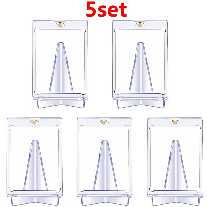 35PT Magnetic Card Holder Support Set Cards Protectors Hard Plastic Sleeves Trading Display Case Pokemon Baseball Sports Yugioh — image 9