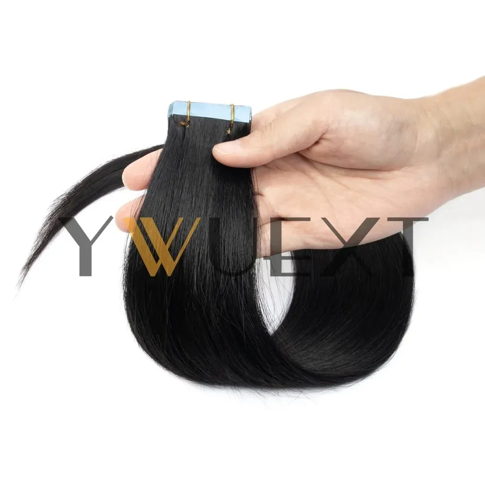 Tape In Human Hair Extensions 10Pcs/30g Per Pack Remy Real Human Hair Straight Natural Black Brown Blonde Multi‑Colors Seamless Skin Weft Tape Hair Extensions For Women