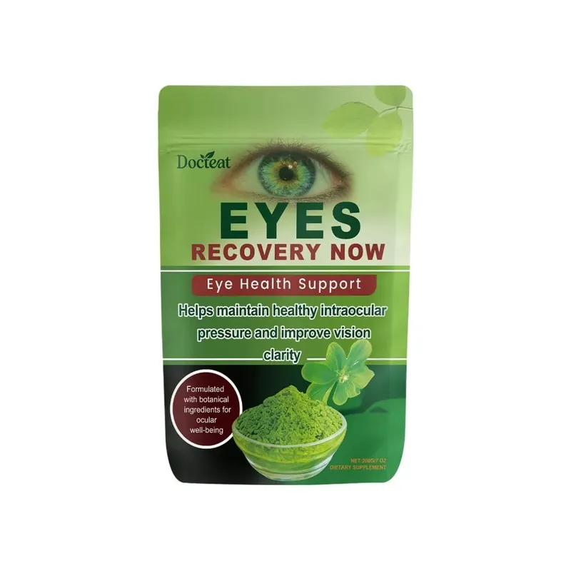 Docteat Eye Health Support Supplement Powder Lutein Zeaxanthin Bilberry Eyebright Zinc Vitamins A C E Botanical Blend 200g 7oz