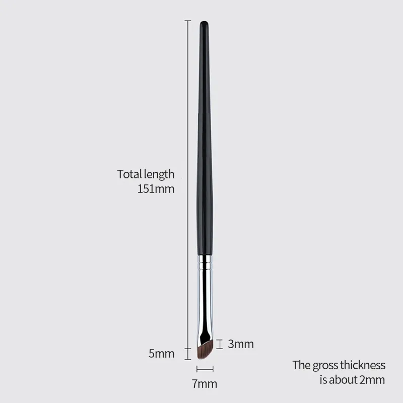 5/1pcs Sickle Eyeliner Brush Ultra Thin Oblique Angle Flat Head Eyebrow Brush Knife Edge Makeup Brush Liquid Eyeliner Brushes