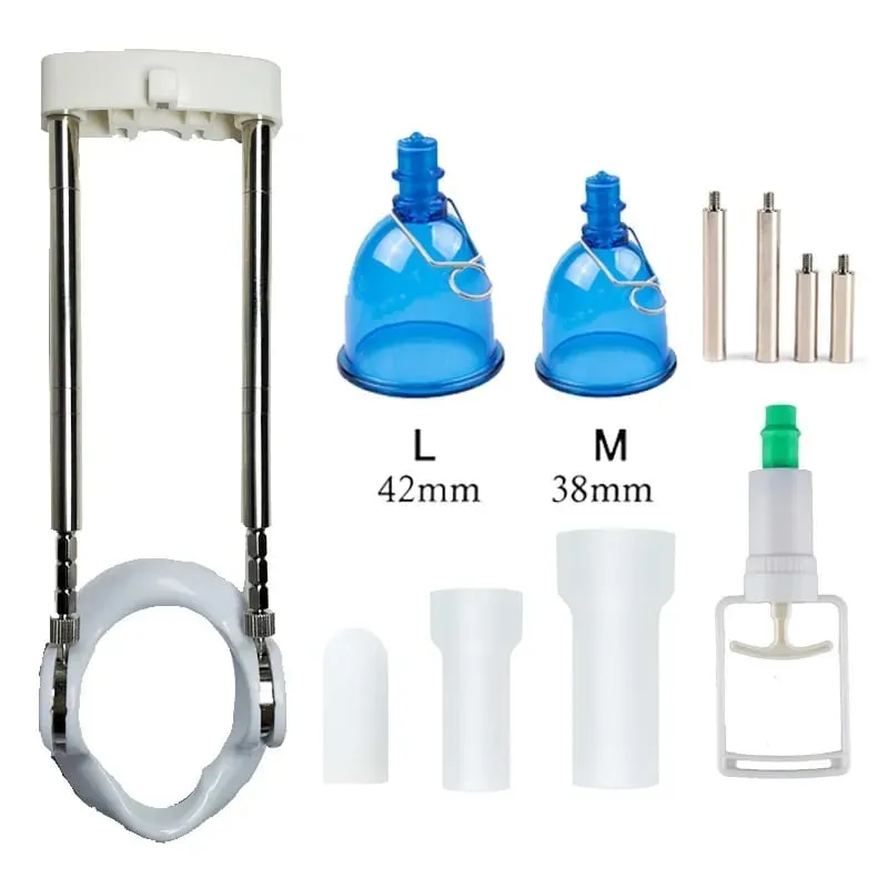 Bending Correct Penis Pump Extender Enlargement Stretcher Tension Traction Exerciser with Vacuum Cup Sex Toys Men Dick Enhancer