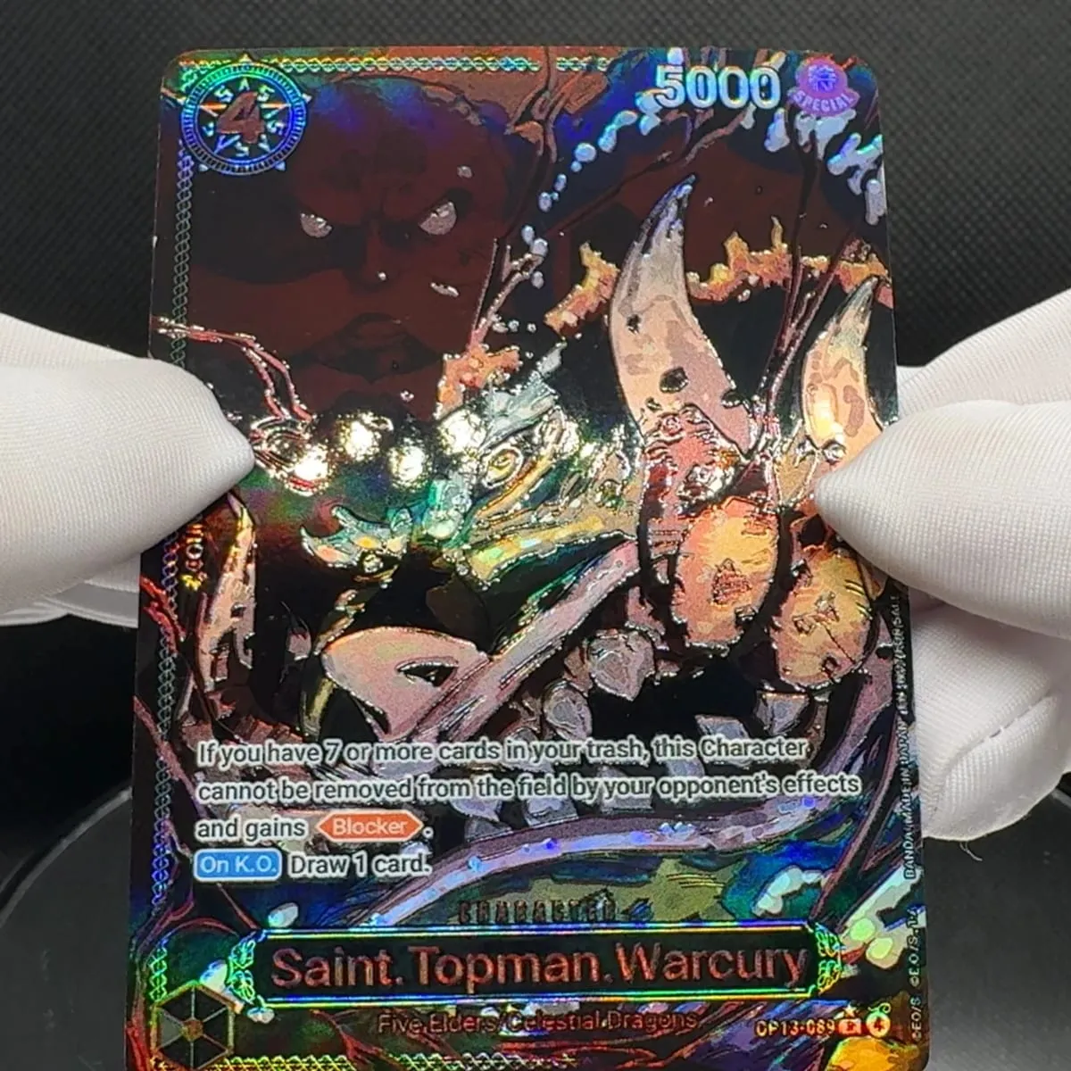 One Piece TCG OPCG English Character Card OP13 5 Siant Nusjuro Saturn Ju.Peter Warcury Mars Imu Deck Textured Foil Card — image 6