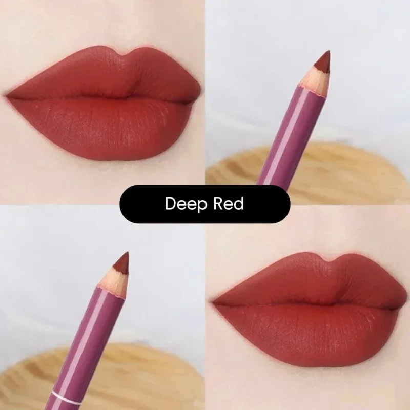 Waterproof Lip Liner Matte Nuede Red Long Lasting Makeup Pens Non-stick Cup Lipstick Women Party Makeup Lip Cosmetics