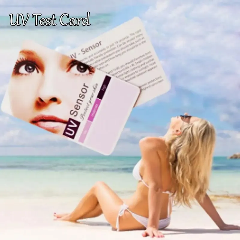 Easy to Use UV Test Card Portable Measurement Analysis Tools UVB Test Card Reusable Easy to Read UV Sensor Card