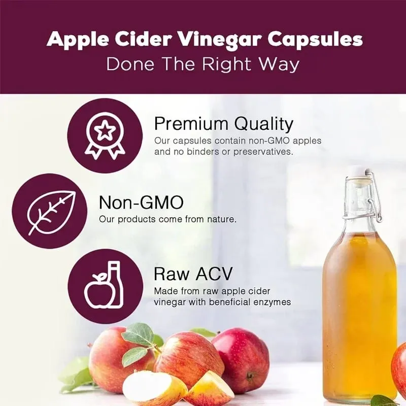 Apple Cider Vinegar - Fat Burner Natural Detox and Cleanse Energy Support Supplement