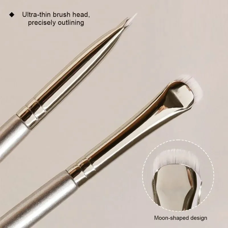 2pcs Curved Eyeliner Makeup Brushes Eye Makeup Smudge Tools Precision Soft Eyeshadow Brush Sharp Thin Small Eye Cosmetic Tools