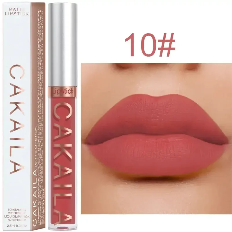 Lip Gloss Waterproof Matte Liquid Lipstick Long Lasting Velvet Lipgloss Tint Tube Nude Pigment Lip Makeup Cosmetics