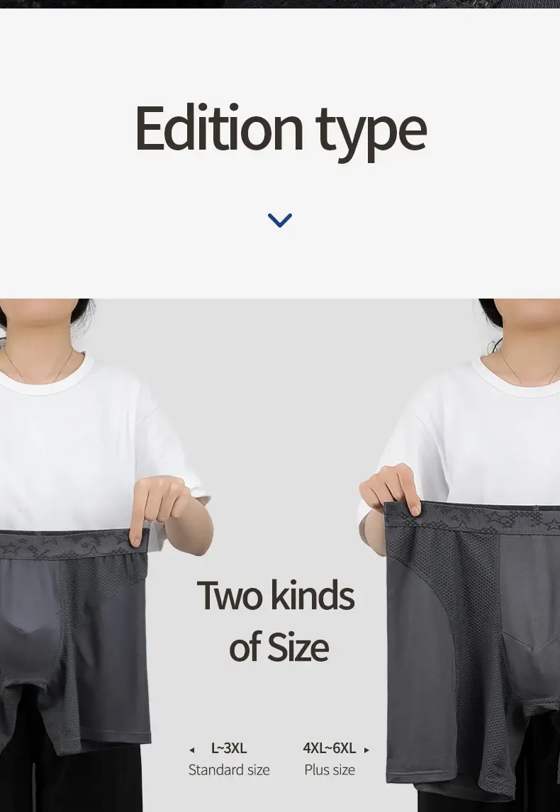 Ropa interior deportiva extendida, calzoncillos tipo bóxer para hombre, pantalones cortos cuadriláteros de entrenamiento transpirables de talla grande para correr, antiabrasión Modal — image 6