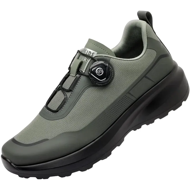 Camping Men's Running Sports Shoes with A Lightweight Comfortable and Versatile Knob Mouth Solid Color Mountaineering Sneakers