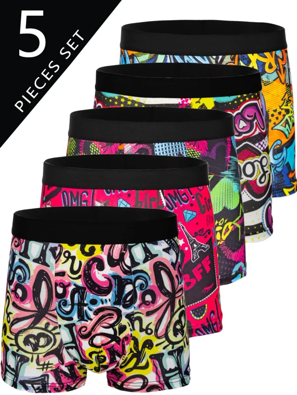 10-pack fashionable men's boxer shorts, comfortable, soft, fashionable, printed, casual and versatile men's underwear 3256808732946334