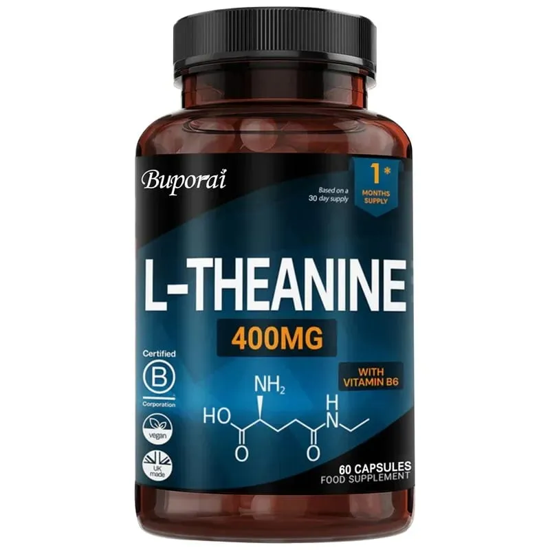 L-Theanine 400MG - Improve Mood and Reduce Anxiety Enhancing Concentration and Cognitive Function
