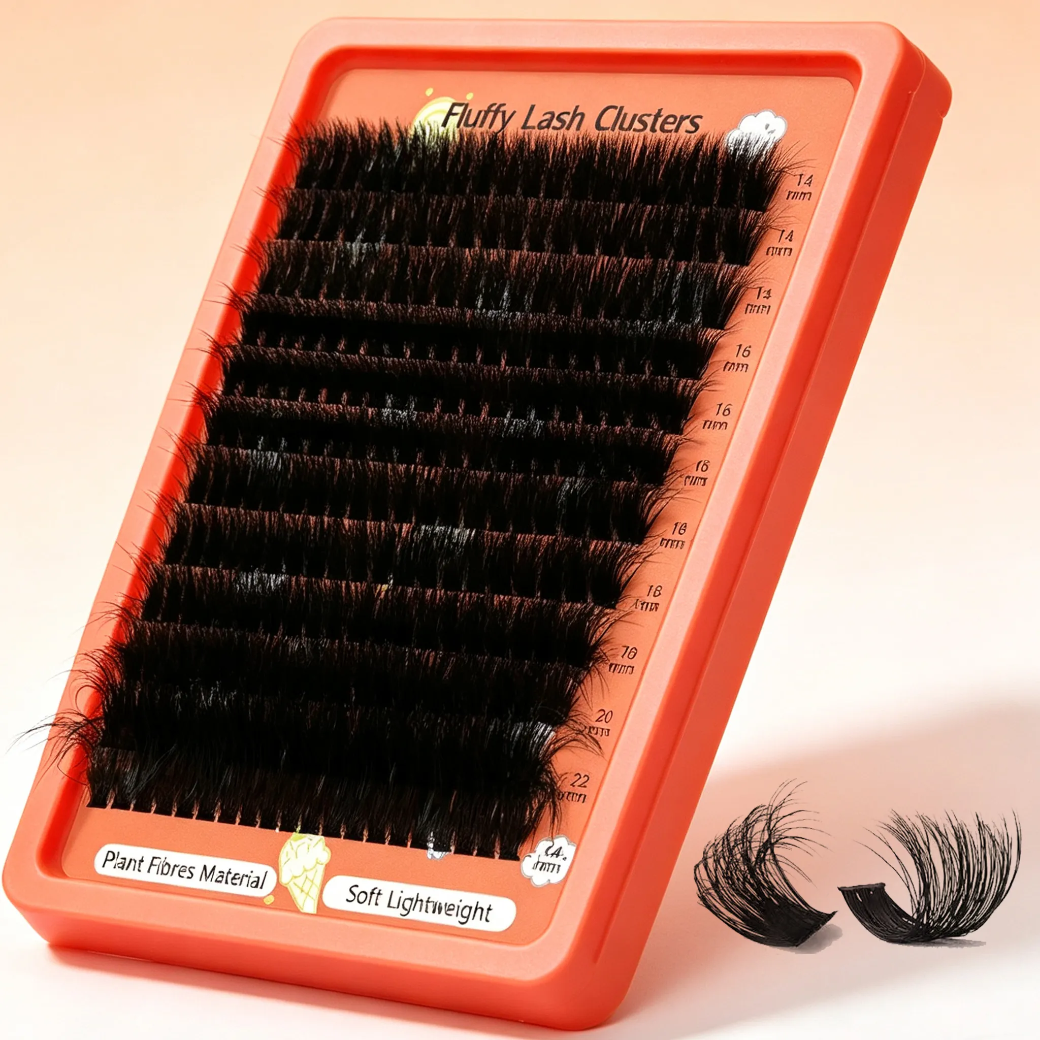 Cluster Lashes D Curl Mixed Length Dramatic Volume DIY Eyelash Extensions Soft Reusable Fake Lashes For Beginners Eye Makeup