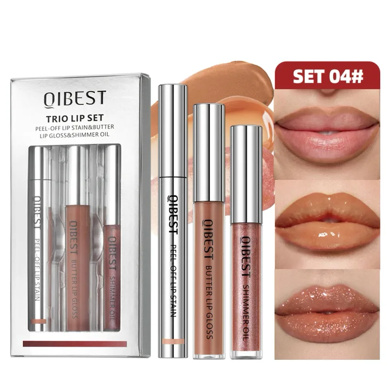 Multifunctional Makeup Sets Peel Off Lip Stain Tattoo Mirror Lipgloss Shimmer Lip Oil Lasting Cosmetics Lip Glaze Tint