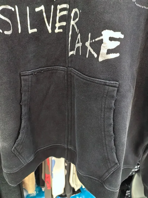 Nouveau surdimensionné PALY sweat à capuche pour homme femme lavé noir endommagé meilleure qualité décontracté Vintage Cardigan Zip sweats