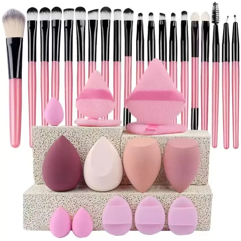 20Pcs Professional Makeup Brushes Set Soft Synthetic Hair Cosmetic Brush for Foundation Eyeshadow Eyebrow Eyeliner Blending Make