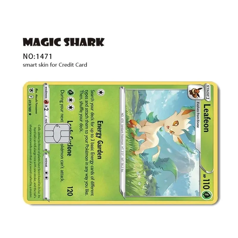 2025 New Pokemons Charizard Blastoise Bulbasaur Eevee Metwo Sticker Film Skin Cover for Credit Debit Card