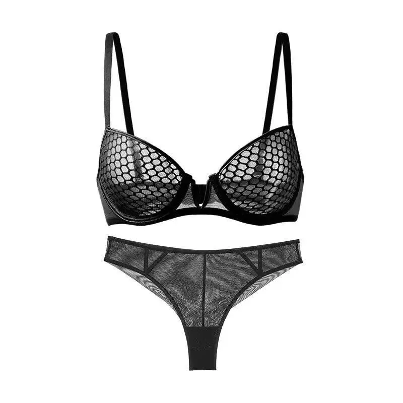 Summer Style Ultra-Thin Minimizer Bra Set Ladies Large Bust Soft Underwire Side Support Anti-Sagging Everyday Lingerie