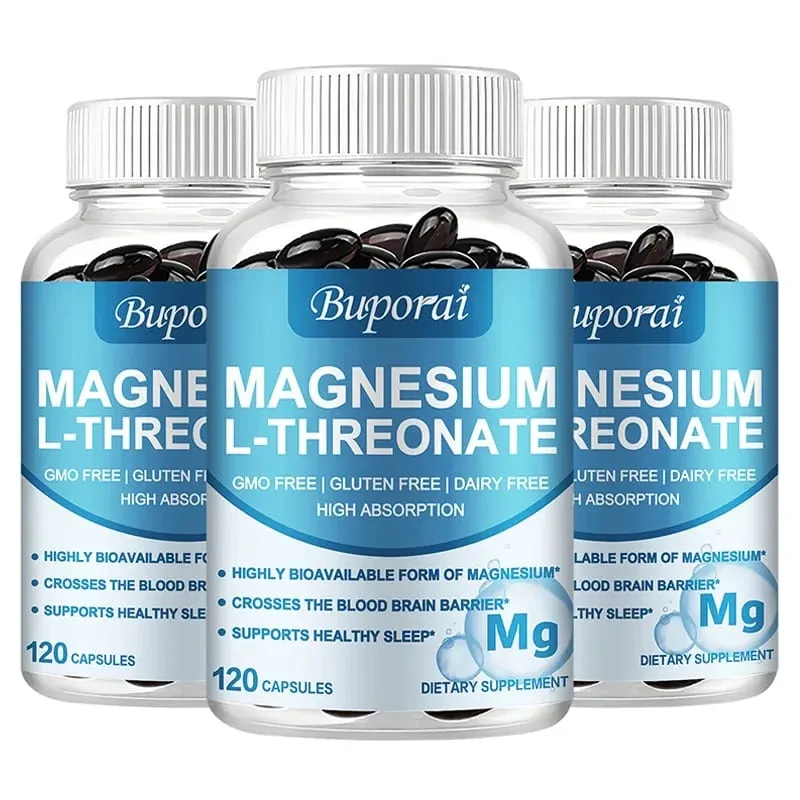 Magnesium L Threonate - Focus and Memory Enhancer Supports Nerve Function Muscle Strength Bone and Joint HealthSupplements