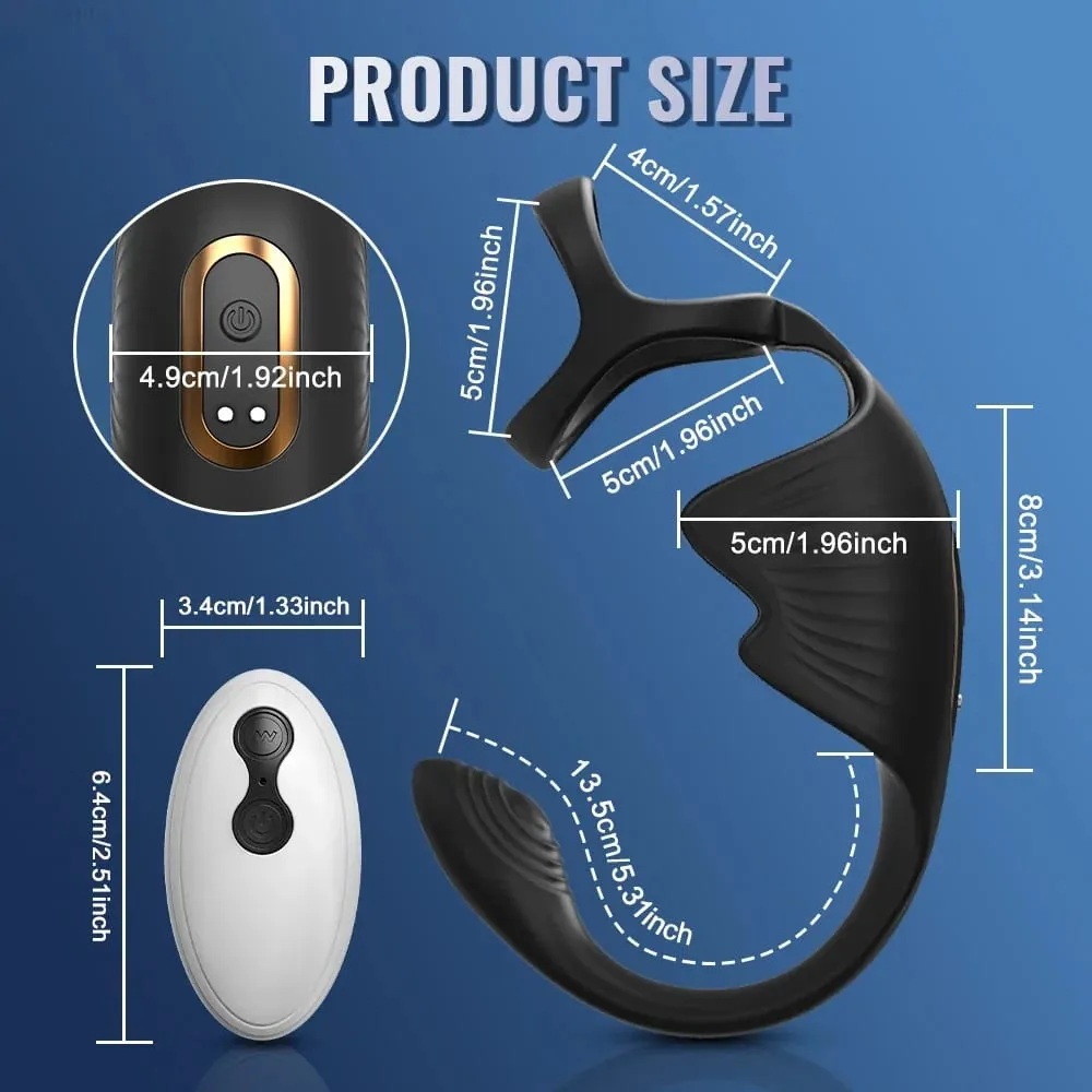 Vibrating Butt Plug Cock Ring for Men Remote Control Anal Vibrator Prostate Massager Gay Anal Plug Adult Goods Sex Toy for Men