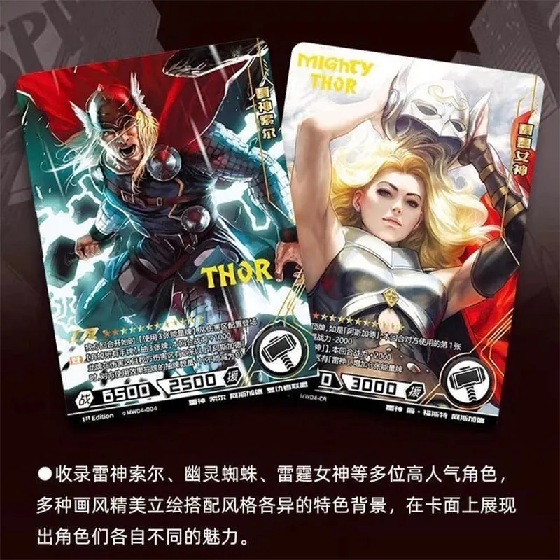 Genuíno cartão da        vingadores heróis duelo cartão versão competitiva homem de ferro thor capitão cr américa coleção cartões brinquedos