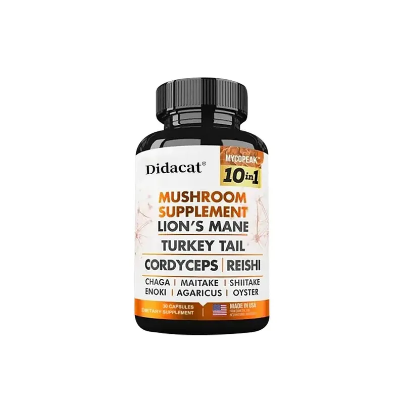 Mushroom Supplement 10x Complex - for Memory Learning Thinking and Concentration. Immunity Energy Brain Health
