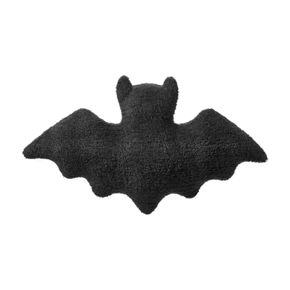 Material Bat Pillow Black White Brown Soft Fabric Bat Modeling Pillow Halloween Theme Gothic Bat Halloween Decoration