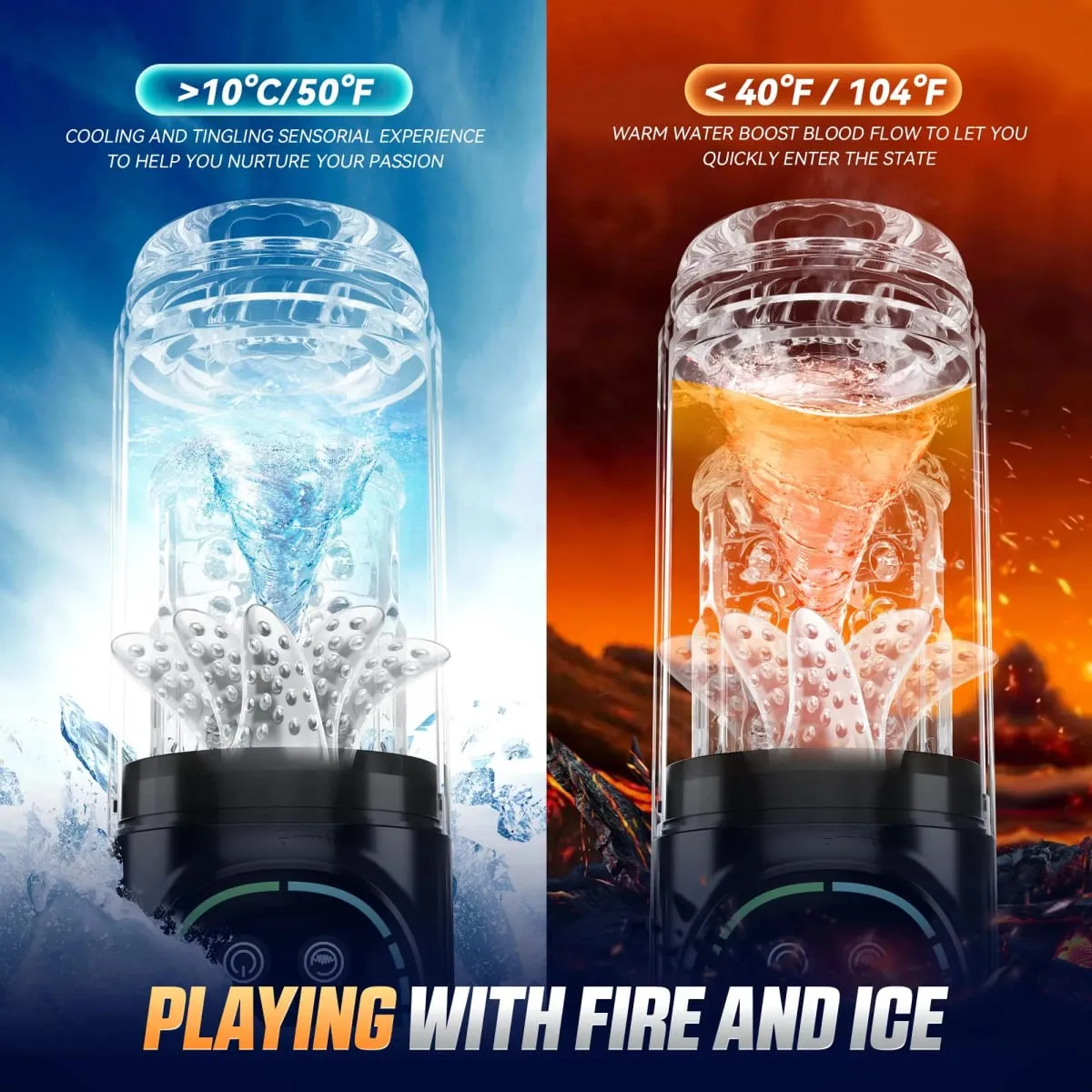 IPX7 LED Automatic Male Masturbator Cup 7 Rotating Licking Thusting Modes Pocket Pussy Stroker Blowjob Sex Toys For Men — image 4