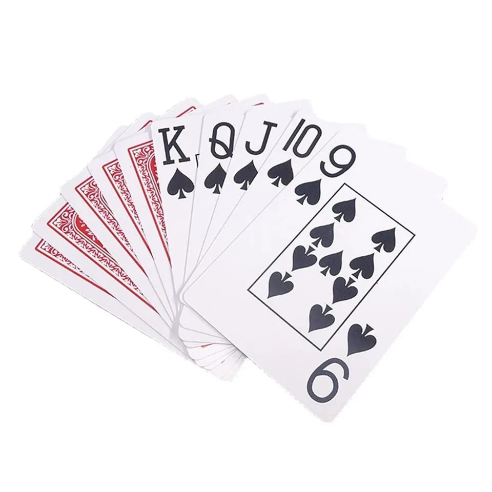 PVC Waterproof Playing Cards Big Character Plastic Poker Card Games Washable Flexible Play Card for Family Party Entertainment