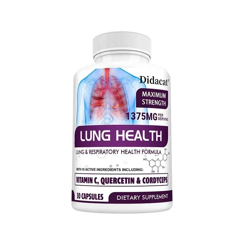 Lung Detox & Cleanse - Supports Bronchial and Respiratory Health Relieves Breathlessness Boosts Immunity - 120 Capsules