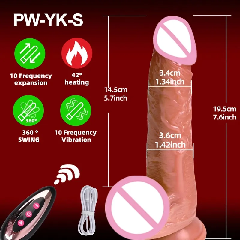 Huge Realistic Silicone Remote Control Dildo Thrusting Vibrating Female Sex Toys Penetration G Spot Clit Vagina Orgasm Massager