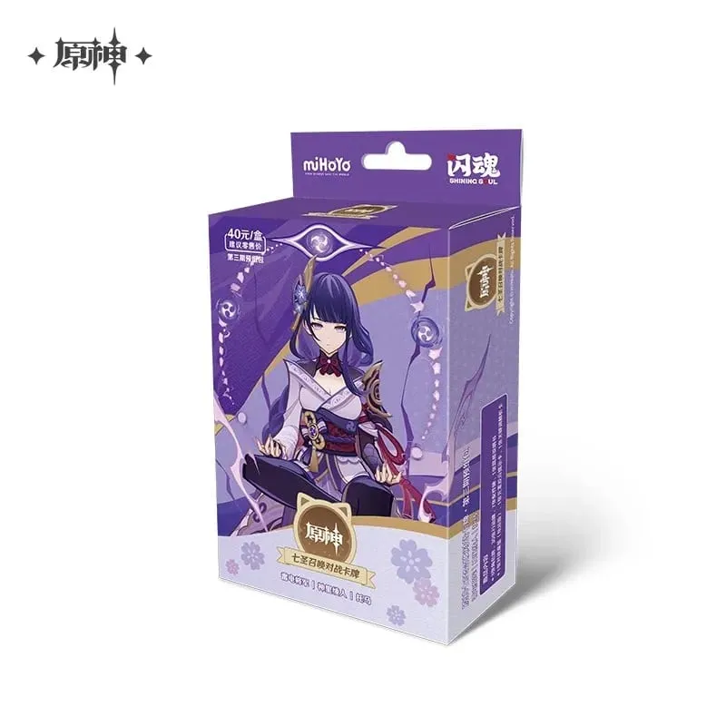 Original Genshin Impact Card Genius Invokation TCG Battle Card Hu Tao Raiden Shogun Anime Character Collection Card Kid Toy Gift