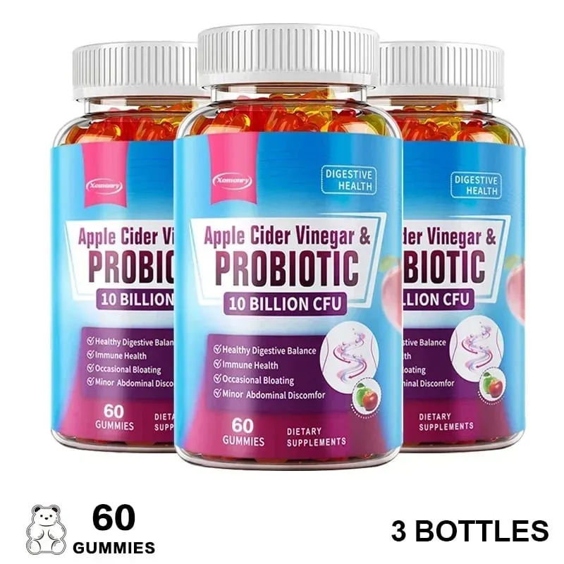 Probiotic Gummies - Contains Apple Cider Vinegar Which Aids Digestion Boosts Immunity and Relieves Constipation and Bloating