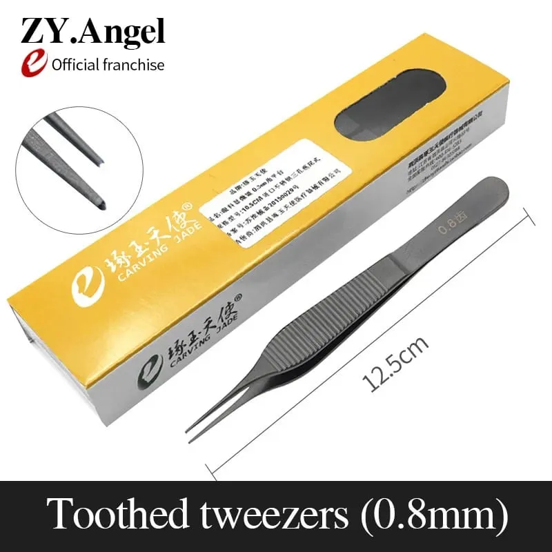Edison Tweezers For Medical Plastic Surgery Double Eyelid Cosmetic Nose Surgery Big Belly Tweezers With Teeth And Hooks