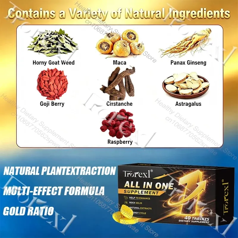 All IN ONE Male Enhancing - การสนับสนุนความแข็งแกร่งและเพิ่มประสิทธิภาพ Timing Mastery อาหารเสริมสูตรธรรมชาติ — image 4